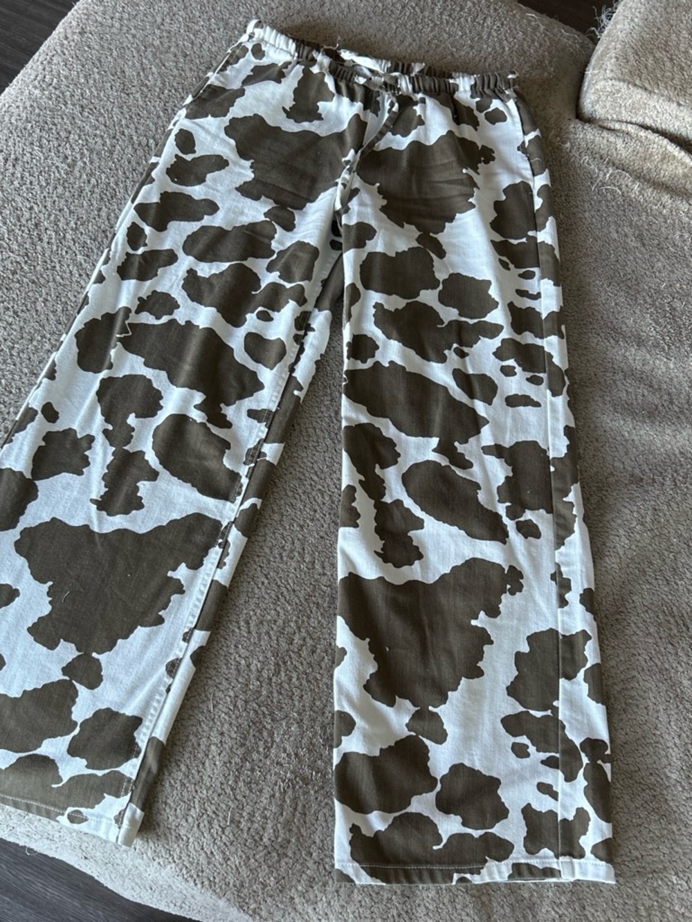 Vanilla Star White and Brown Camo Kids Bottoms